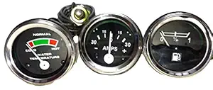 Massey Ferguson Tractor Gauge Set-Temp, Fuel, Ammeter fits in MF 35,50,65,135,150