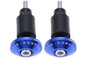 Estremità Manubrio Moto,MoreChioce 7/8 "22mm Terminali Manubrio Moto Tappi Terminali Manubrio Tappi Terminali Universali Per Manubrio Alluminio Per Moto Tappi Per Ingranaggi Bilanciati Slider,Blu