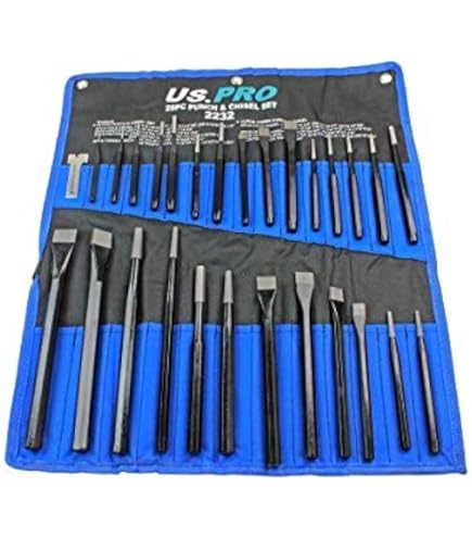 Set 12 Punzoni E Scalpelli Per Lavori Metallici - Professionale, Misure Multiple - Foto 7