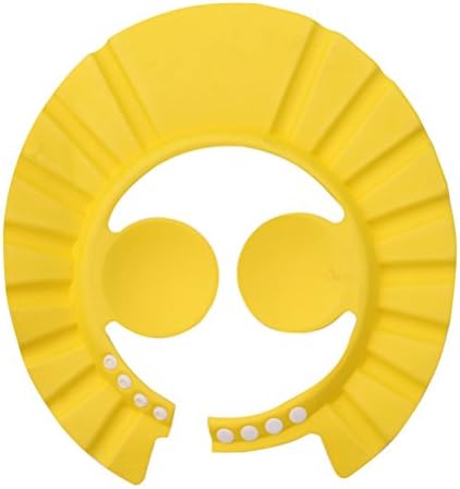 ANAM Update Ear protection Baby Shampoo Cap, Soft Toddler Shower Bathing Hat Adjust Headband (1 piece Yellow)