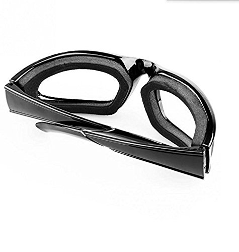 haoyishang Professionelle Leichtes, robustes Zwiebel Schwimmbrille für Haus und Küche Verwendung, gratis Zwiebel Brillen Gläser (schwarz) - 3