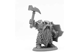 Pechetruite 1 x Enlarged Dark Dwarf Smiter - Reaper Bones Miniature zum Rollenspiel Kriegsspiel - 44109