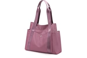 JIANLINST Damen Handtasche Shopper Multi-Pocket Tote Handtasche Henkeltasche Lässige Schultertasche Rosa