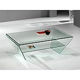 Ancho (cm): 65 Mesa de Centro de Cristal Curvado Kylie 115 cm