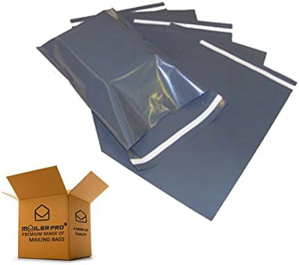 25 Bags of MAILERPRO® 18" x 22" Strong Tough Mailing Bags - Sticky Self Seal Flap - Poly Plastic Polythene for Postal Postage Packaging Courier Mail Pouch Sacks Use - Grey - (450 x 550mm)