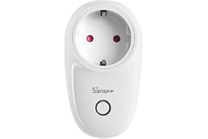 SONOFF S26R2TPF-DE 16A Presa Elettrica Intelligente (Smart), Wireless e Controllo Remoto, Funziona con Alexa, Controlla i tuoi dispositivi da qualsiasi luogo grazie all'APP