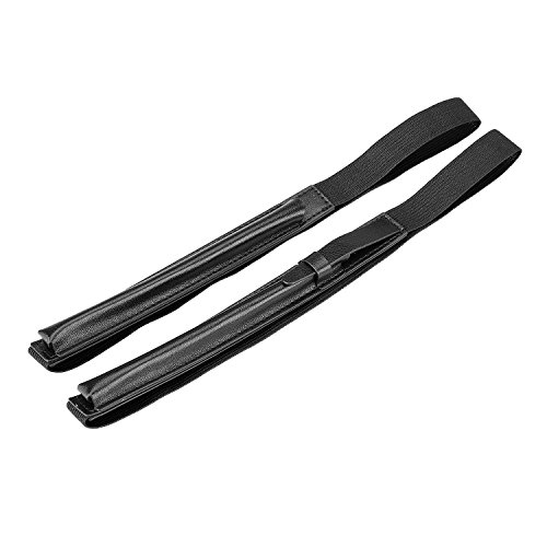 tinxi® 2 Stücke Pencil Halter, Kunstleder Pencil-Hülse mit Gummiband für Apple Pencil (kompatibel mit iPad Pro 9,7 Schutzhüllen) Stift Stylus Bleistift Eingabestifte Hülse Pencilhalter Tasche Cover Folio Etui Hülle Sleeve Schutzhüllen Case, schwarz ( Tablettasche nicht enthalten ) - 3