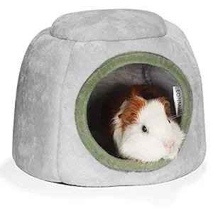 EONMIR Guinea Pig Bed, Hamster Hedgehog Winter Nest, Small Animals Warm Cage Cave Bed House