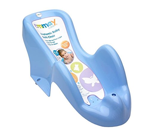 Newborn Baby Bath Chair Seat Support White Blue Pink Ergonomic Anatomic (Blue)