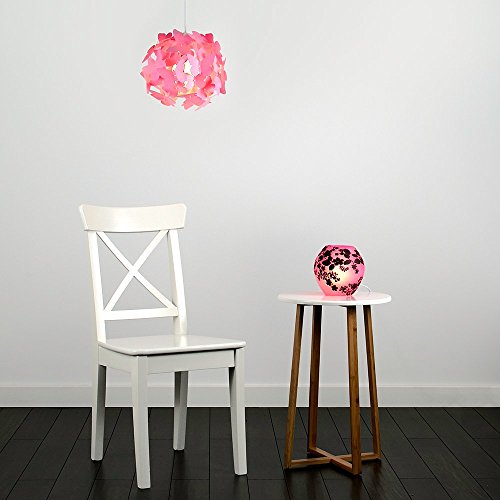 MiniSun – Moderner und rosa Lampenschirm für Kinderzimmer mit Schmetterlingenmotiv – für Hänge- und Pendelleuchte - 5