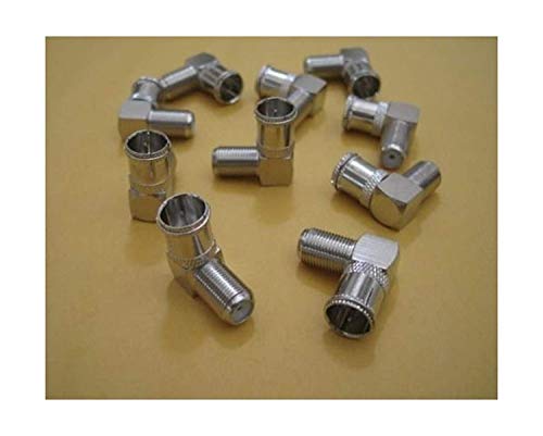 eightNice 2/5/10/20 QTÉ Pack F Type Push-On 90 Connecteurs Rapides Angle Droit Adaptateur Coaxial RG6 RG59 (5 PCS)
