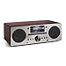 Price comparison product image auna Harvard Micro Audio System DAB/DAB+ FM Radio Tuner CD-Player USB Charging Function AUX Bluetooth Wireless Sleep Timer 4 Ohm Impedance X-Bass Function Alarm High Performance Walnut