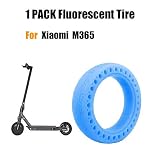 ☑Fluorescente☑ El neumático de goma maciza muestra un color amarillo-blanco a la luz del día. Y en la noche o la luz oscura, iluminará su scooter, dejando que otros lo noten y aumentando la seguridad de la conducción.