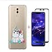 Produktbild LukeLu Kompatibel Samsung Galaxy A6 2018 Hülle Transparente Weicher Silikon Schutzhülle Ultradünn Kratzfest Anti Slip Robuste TPU Bumper Skin Cover+[Hartglas-Schutzfolie]-Unicorn Lovers