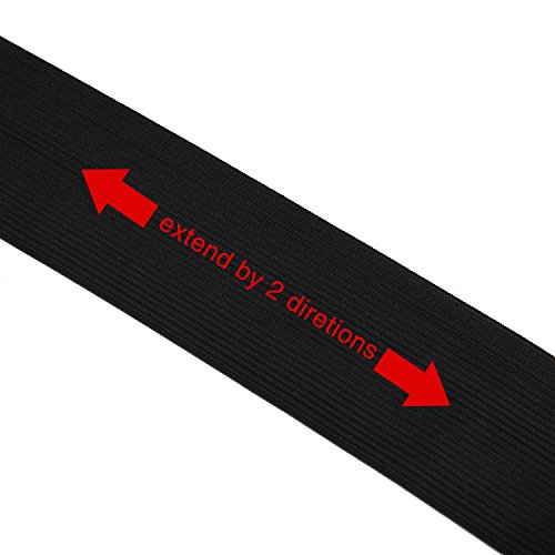 eBoot 2 Zoll Breit Gummibänder Spule Nähen Band Flach Elastische Schnur, 5,5 Yard, Weiß und Schwarz, 2 Stück - 4