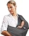 Wallaboo Baby sling Connection, Easy Adjustable and Ergonomic, Newborn 8lbs to 33lbs, Grey
