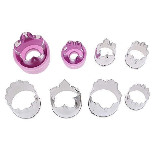 FANGXIN 8er Set Obst Gemüse Backen Ausstecher Ausstechformen Schneider Formen Set Schneidmaschine für Kuchen Essen Dekoration Farbe zufällig - 2