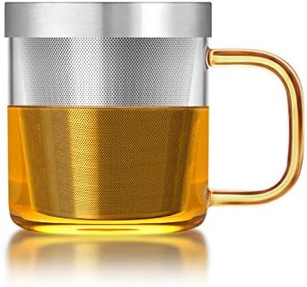 Tasse à thé avec passoire à thé, couvercle (350 ml-gold-sAMADOYO