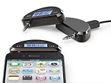 TeckNet 3.5mm Universal FM Transmitter With Build in Rechargeable Battery + 2.1A Multi Car Charger - Black