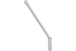 QWORK® 16mm Spark Plug Wrench, 12-Point, 3/8" Square Drive, Thin Wall Long Rod Magnetic Joint Swivel Spark Plug Socket
