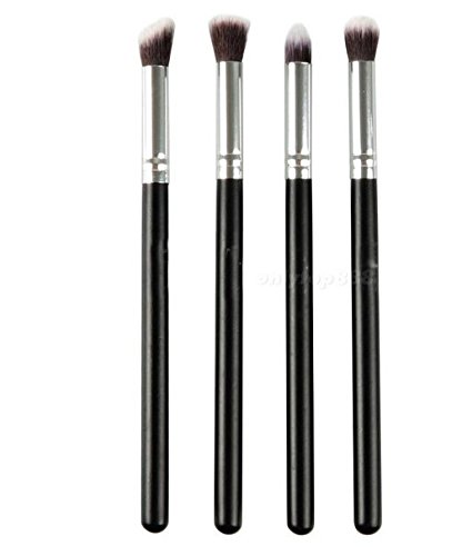 Demarkt Pro Comesitcs Brushes Eyeshadow Foundation Blending Brush Set Soft Synthetic Makeup Brushes 4Pcs