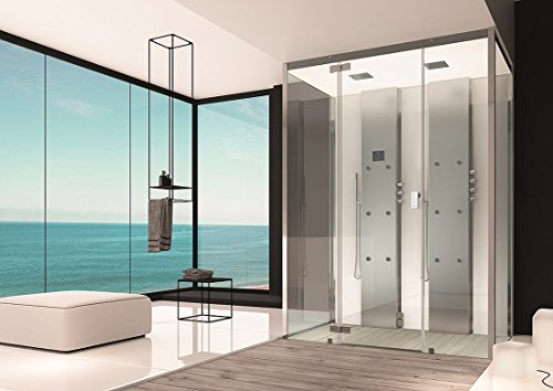 Hoesch Dampfdusche Senseperience 160 x 100 cm Dampfbad mit Duschwanne Wandversion