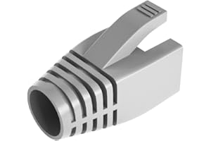 VIVOCH 50 Pcs Cat6 Cat6A Cat7 Strain Relief Boot, RJ45 Plug Connector Cover Modular Network Plug Connector Cap Cable Connector Boots, Grey