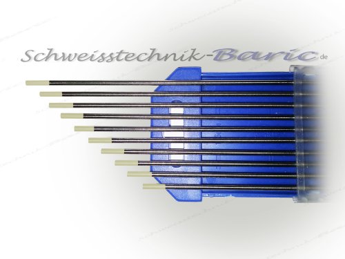 10 Stück WIG Wolfram-Elektroden WC20 - 2,4 x 175 mm Thoriumfrei