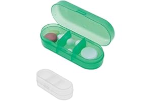 AGENDEPOINT.IT 2 pz portapillole mini da 3 scomparti in pvc resistente colorato