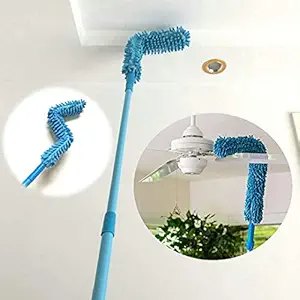Home Glare Fan Microfiber Duster with Rod Dust Cleaner for Ceiling, Fan, Car, Home, Office Wet and Dry Duster Set