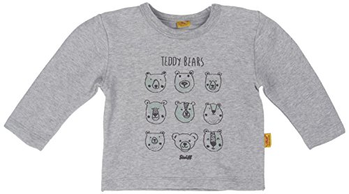 Steiff Baby Boys Sweatshirt 1/1 Arm Crew Neck Long Sleeve Sweatshirt, Grey (steiff Softgrey Melange Gray 8200), 0-3 Months (Manufacturer size: 56)