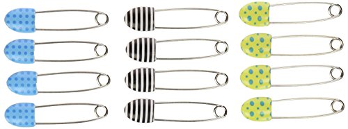 Sassy Deco Diaper Pins, 12 Count