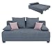 Produktbild ROLLER Boxspringsofa - grau - mit Staukasten - Dauerschläfer
