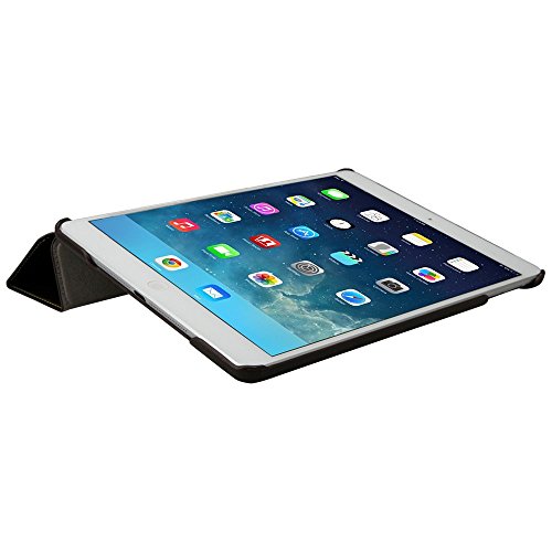 Labato® *Premium* Schutzhülle für Apple iPad Air Tasche Hülle Case iPad Air 1 Smart Cover iPad Air Tasche Hülle Case Schale Etui iPad Air Tasche Unterstützt Sleep / Wake Funktion Hülle in dunkelbraun Lbt-ID6-02N24 - 2