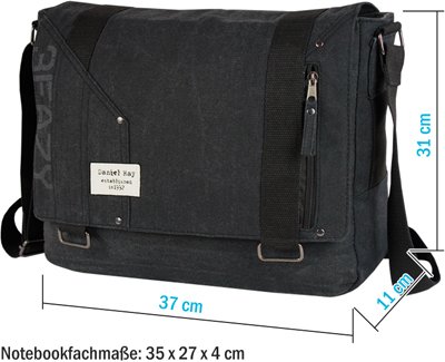 Daniel Ray Messenger / Laptoptasche ODIN large – black - 5