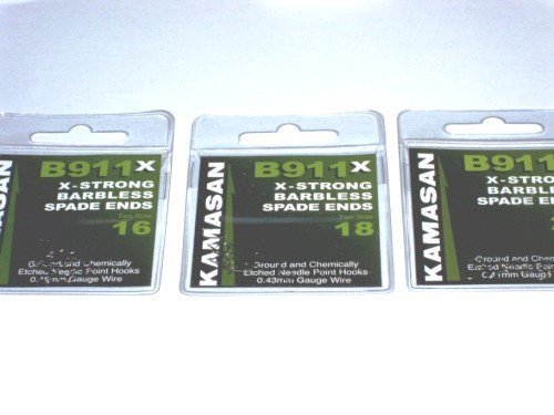 KamasanB911 X-strong barbless spade end fishing hook