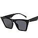 Produktbild Trada Mode Damen Übergroße Sonnenbrille Vintage Retro Cat Eye Sonnenbrille Schutz für Damen & Herren Autofahren Laufen Radfahren Golf Retro Sonnenbrille Mirrored Ultra Thin Ultra Light Metal (Schwarz)
