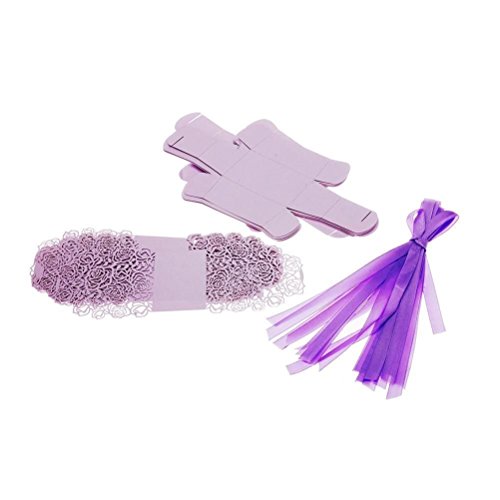 ULTNICE 50 Stück Geschenkboxen Gastgeschenk Schachtel Hochzeitsdeko – Lila Rose - 5