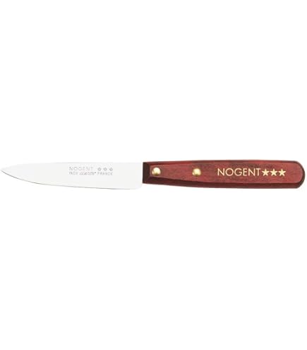 Éplucheur Légumes Nogent Classic En Bois - Lame Acier Inox 18/8 - Manche Bois De Charme Verni - Lot De 20