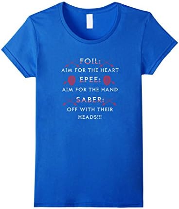Foil Epee Saber Definition Fencing T-Shirt Female Small Royal Blue