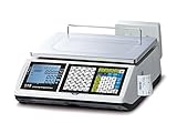 mit Bondrucker Geeichte bondruckende Ladenwaage CAS CT 100 Max. 3/6kg Waage mit Bondrucker
