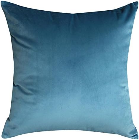 MRSMR Warm Cushion Cover Velvet Throw Decorative Plain Pillow Cover Covers Square Couch Cushion Cover Decorative Blue