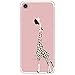 Produktbild Yokata iPhone 8 Hülle iPhone 7 Hülle Silikon Transparent Durchsichtig mit Bumper Handytasche Ultra Dünn Slim Handyhülle Schutzhülle TPU Schale Premium Cover Schutz Case für iPhone 8 iPhone 7 - Giraffe Motiv