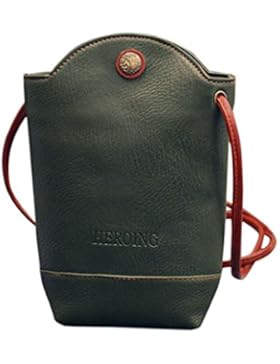 Taschen Umhängetaschen Handtasche Damen Bags Schlanke Crossbody Geldbörse LMMVP (Green)