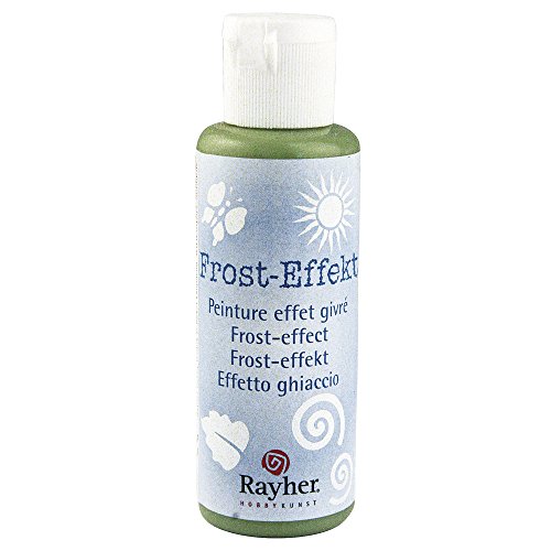 Rayher 38100428 Frost-Effekt-Farbe, Flasche 50 ml, blattgrün