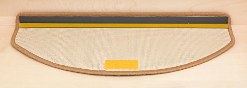 Kettelservice-Metzker® Stufenmatten Shaggy New Halbrund incl. Fleckentferner 65x24x4cm Grau 15 Stück - 5