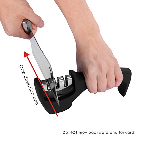 Luxebell® Messerschärfer Messerschleifer Knife Sharpener Mit 3 Etappen,Messerschärfer für Küchenmesser, Keramikmesser aller Größen - 2