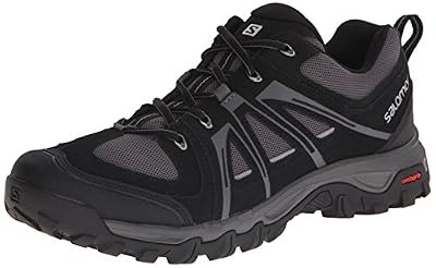 Salomon Evasion Aero, Chaussures de trekking et randonnée homme - Gris - Grau (Black/Autobahn/Pewter), 42 2/3