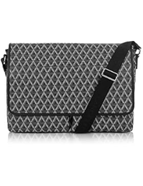 Lancaster Paris Herren 30803NOIR Schwarz Pvc Kuriertasche