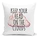 Produktbild Überwurfkissen Keep Your Head On The Clouds Kissen, weiß, Heimdekoration, 35,6 x 35,6 cm, 41 x 41 cm